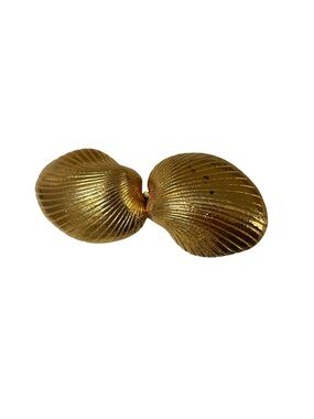 Vintage Dotty Smith Gold Shell-Style Belt Buckle